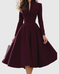 Avelina - V-Neck Midi Dress