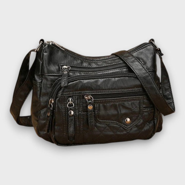 Bresaya – Soft Leather Multi-Pocket Crossbody