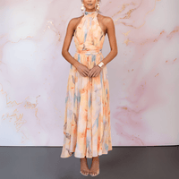 Maya - Elegant Spring Halterneck Dress